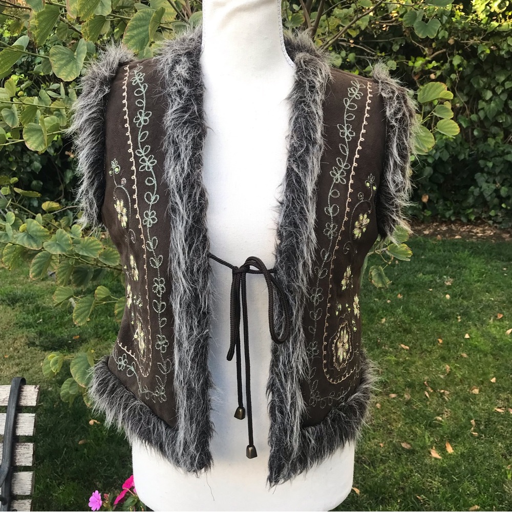 MISS ME Faux Suede / Fur Vest